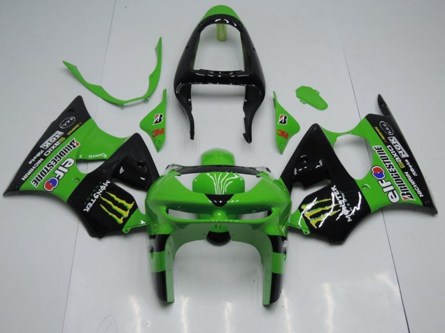 Discount 1998-1999 Green Monster Kawasaki ZX6R Motor Bike Fairings Canada