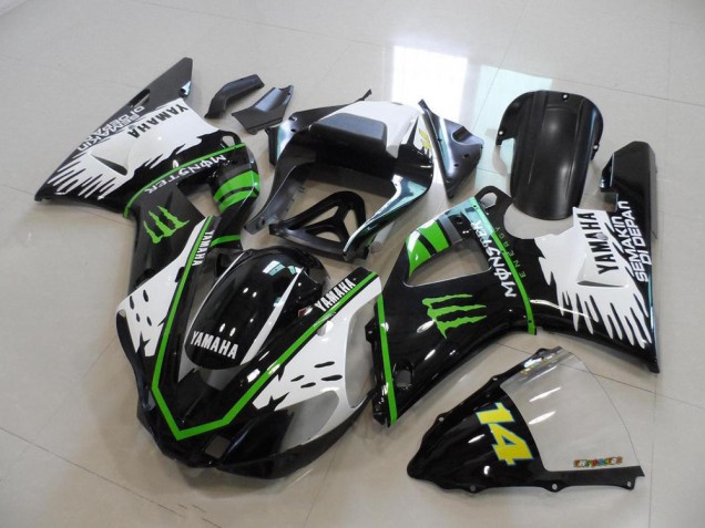 Discount 2000-2001 Black White Green Monster Yamaha YZF R1 Bike Fairings Canada