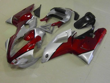 Discount 2000-2001 Red and Silver Yamaha YZF R1 Replacement Motorcycle Fairings Canada