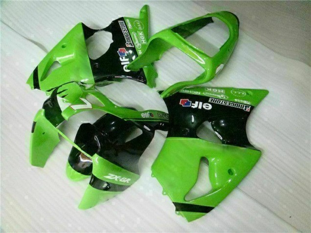 Discount 2000-2002 Green Black Kawasaki ZX6R Bike Fairings Canada