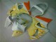 Discount 2000-2002 White Yellow Flame Kawasaki ZX6R Bike Fairings Canada