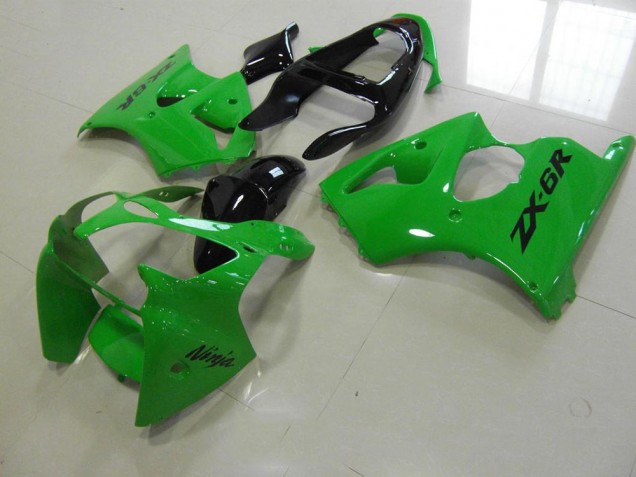 Discount 2000-2002 Green Black Tail Kawasaki ZX6R Motorbike Fairing Kits Canada