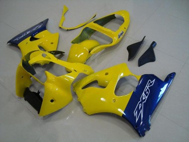 Discount 2000-2002 Yellow Blue Kawasaki ZX6R Moto Fairings Canada