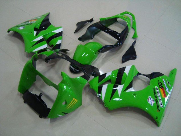 Discount 2000-2002 Green Black Kawasaki ZX6R Motor Fairings Canada