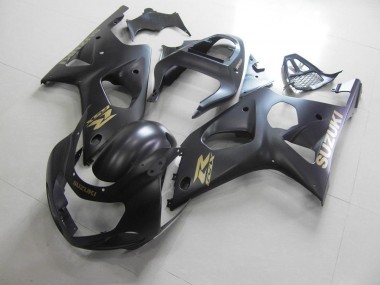 Discount 2000-2002 All Matte Black with Gold Sticker Suzuki GSXR 1000 Motorcycle Bodywork Canada