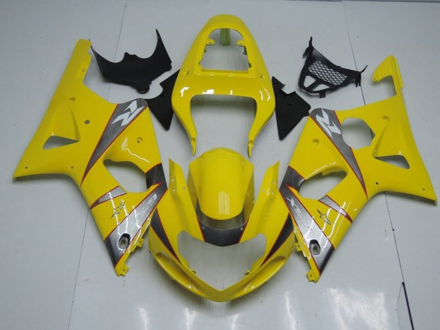 Discount 2000-2002 Yellow and Grey Suzuki GSXR 1000 Motorcycle Fairings Kits Canada