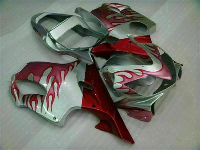 Discount 2001-2003 Red Flame Silver Honda CBR600 F4i Motorbike Fairings Canada