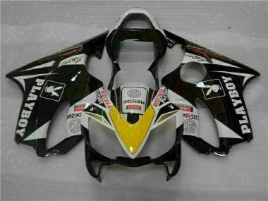 Discount 2001-2003 Yellow Silver Black Playboy Honda CBR600 F4i Motorcycle Fairing Kit Canada