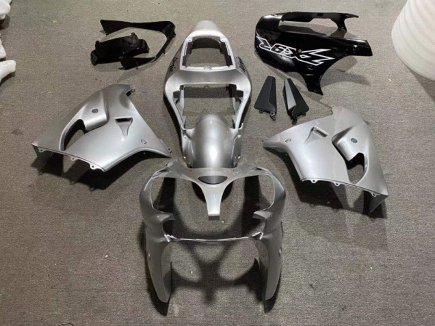 Discount 2002-2003 Silver Glossy Black Kawasaki ZX9R Motorcycle Fairing Kit Canada