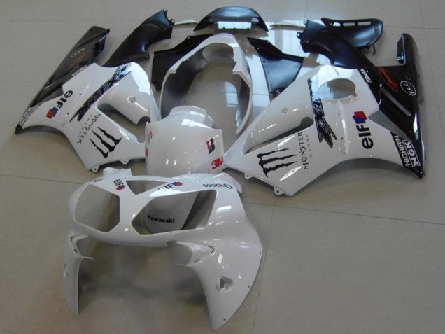 Discount 2002-2006 White Monster Kawasaki ZX12R Moto Fairings Canada