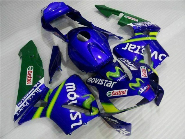 Discount 2003-2004 Blue Green Movistar Castrol Honda CBR600RR Motorbike Fairing Canada