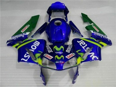 Discount 2003-2004 Blue Green Movistar Castrol Honda CBR600RR Motorbike Fairing Canada