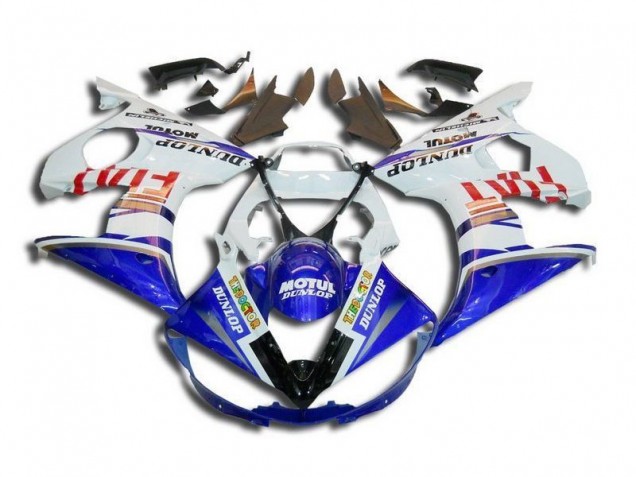 Discount 2003-2005 White Blue Fiat Motul Dunlop Yamaha YZF R6 Bike Fairings Canada