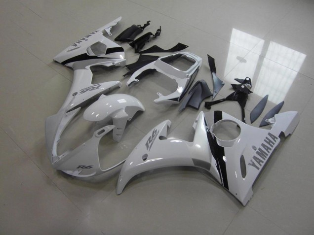 Discount 2003-2005 White and Grey Decals Yamaha YZF R6 Bike Fairing Kit Canada