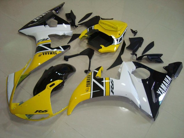 Discount 2003-2005 Yellow Aniversary Yamaha YZF R6 Motorcycle Fairings Canada