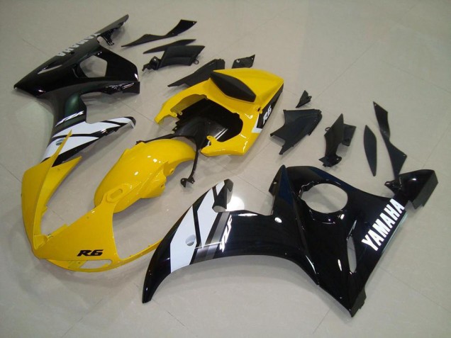 Discount 2003-2005 Yellow Black Yamaha YZF R6 Motorbike Fairings Canada