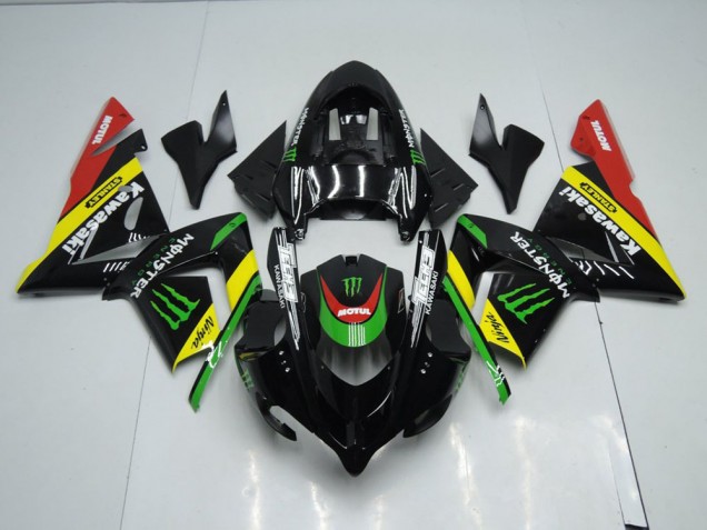 Discount 2003-2005 Black Yellow Monster Kawasaki ZX10R Replacement Motorcycle Fairings Canada