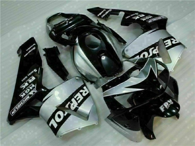 Discount 2005-2006 Black Silver Repsol Honda CBR600RR Motorcycle Fairings Kit Canada