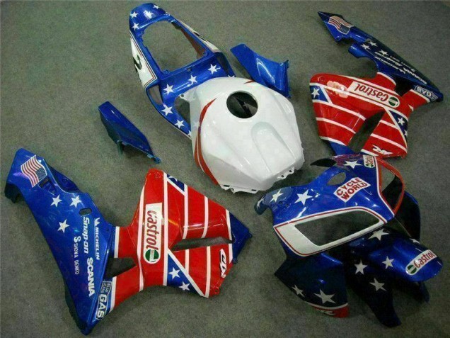 Discount 2005-2006 Blue Red Cycle World Castrol Honda CBR600RR Motorcycle Fairings Kit Canada