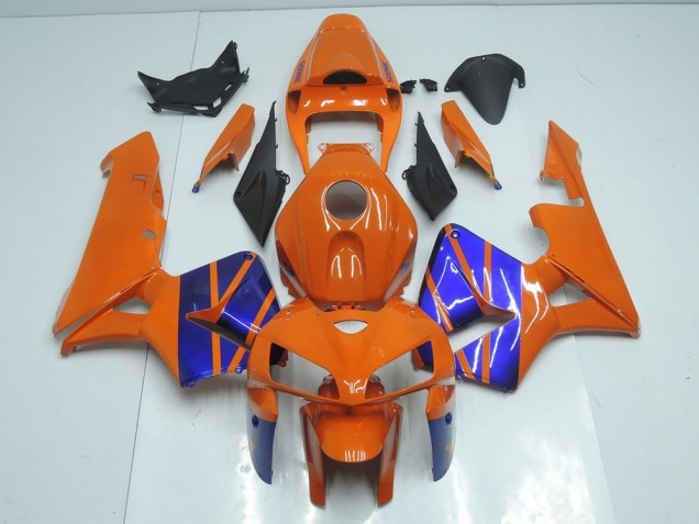 Discount 2005-2006 Orange Blue Honda CBR600RR Motorcycle Fairings Kit Canada