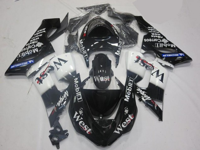 Discount 2005-2006 White Black Kawasaki ZX6R Motorcycle Fairing Canada