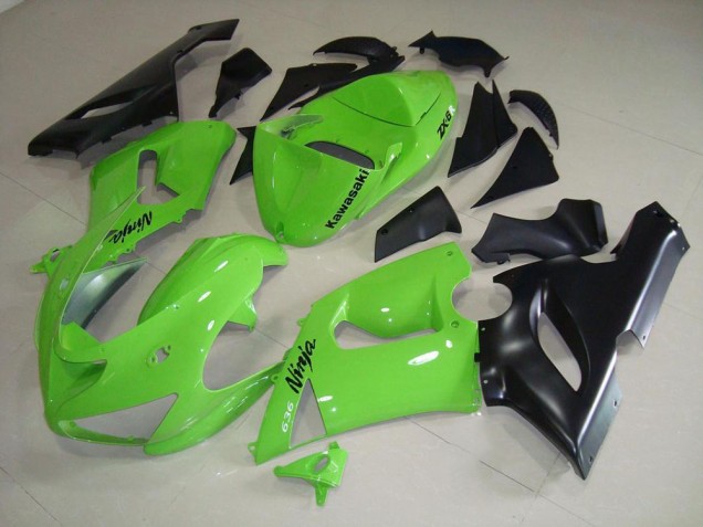 Discount 2005-2006 Lime Green Kawasaki ZX6R Bike Fairings Canada