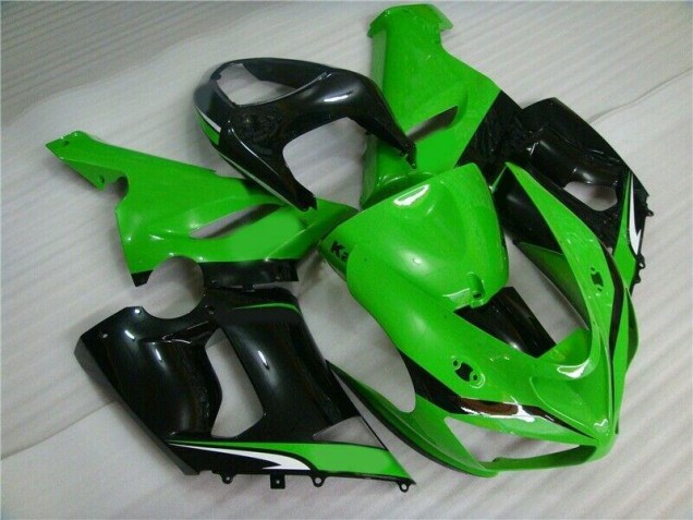 Discount 2005-2006 Green White Black Kawasaki ZX6R Motorcycle Fairings Canada