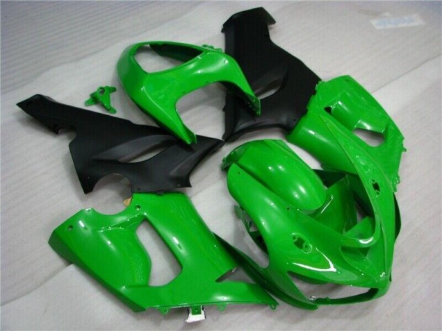 Discount 2005-2006 Green Matte Black Kawasaki ZX6R Motorcycle Fairing Canada