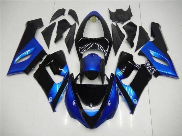 Discount 2005-2006 Blue Black Kawasaki ZX6R Motorcycle Fairing Kits Canada