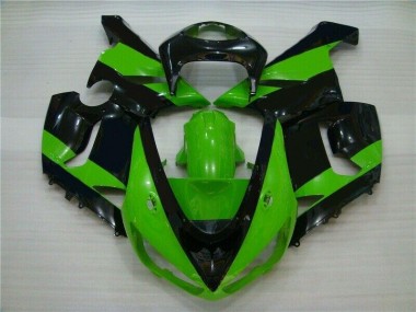 Discount 2005-2006 Green Black Kawasaki ZX6R Motorbike Fairing Canada