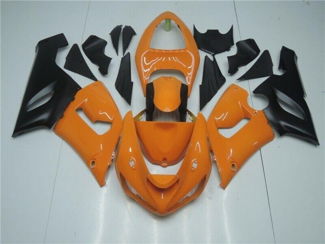 Discount 2005-2006 Orange Black Kawasaki ZX6R Bike Fairings Canada