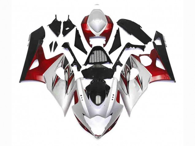 Discount 2005-2006 Silver Red Black Suzuki GSXR 1000 Bike Fairing Kit Canada