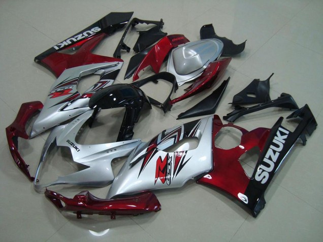 Discount 2005-2006 Silver Red Suzuki GSXR 1000 Bike Fairings Canada