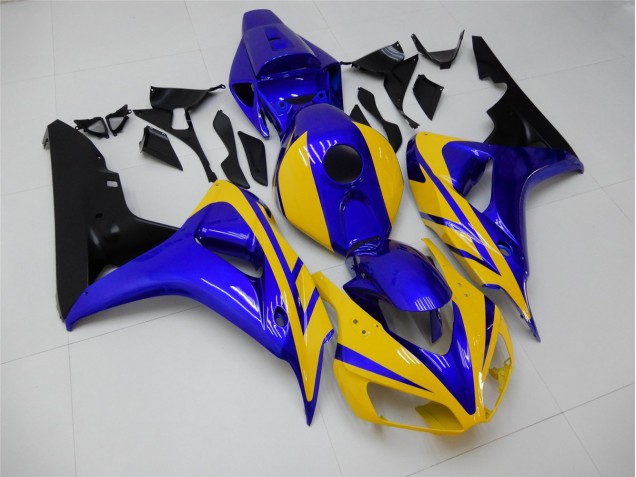 Discount 2006-2007 Yellow Blue Honda CBR1000RR Replacement Motorcycle Fairings Canada