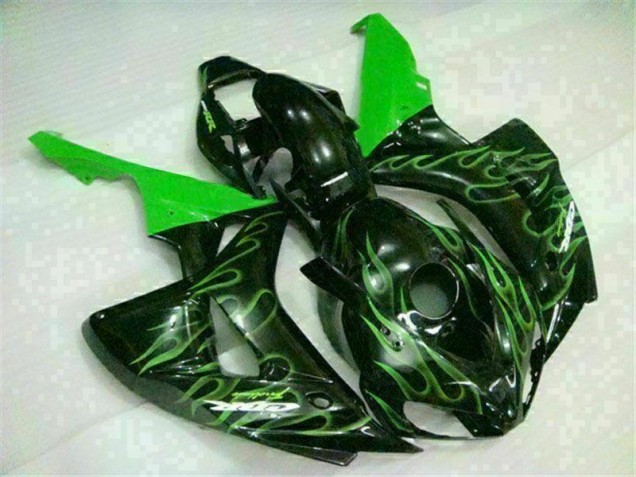 Discount 2006-2007 Green Flame Black Honda CBR1000RR Moto Fairings Canada