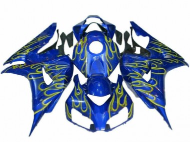 Discount 2006-2007 Yellow Flame Blue Honda CBR1000RR Replacement Fairings Canada