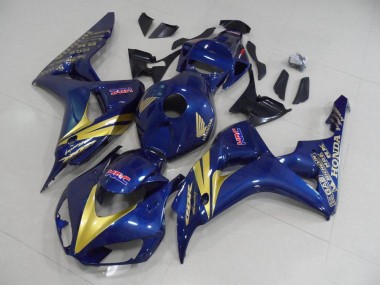 Discount 2006-2007 Dark Blue with Gold Stripe Honda CBR1000RR Motorcycle Fairing Kits Canada