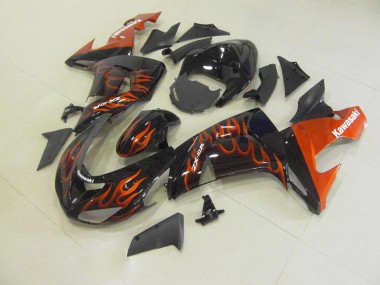 Discount 2006-2007 Orange Flame Kawasaki ZX10R Motorcycle Fairings Canada