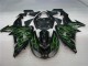 Discount 2006-2007 Black Green Flame Kawasaki ZX10R Motorcycle Fairing Canada