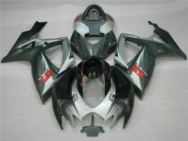 Discount 2006-2007 Silver Black Suzuki GSXR 600/750 Motorcycle Fairings Kits Canada