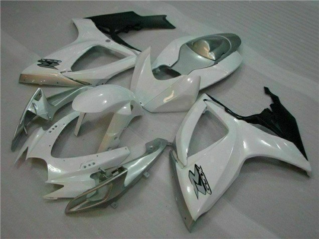 Discount 2006-2007 White Silver Suzuki GSXR 600/750 Motorcycle Fairings Kit Canada