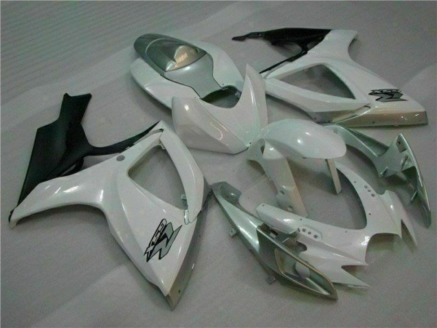 Discount 2006-2007 White Silver Suzuki GSXR 600/750 Motorcycle Fairings Kit Canada