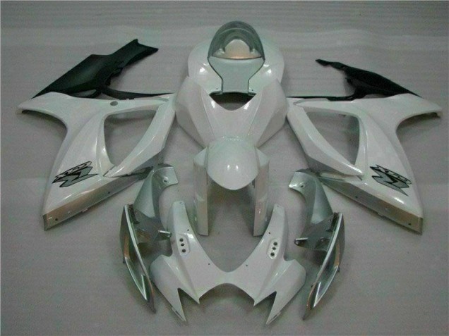 Discount 2006-2007 White Silver Suzuki GSXR 600/750 Motorcycle Fairings Kit Canada