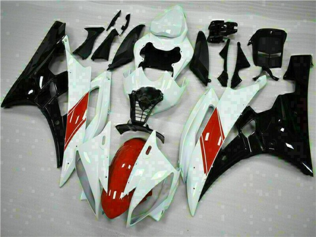 Discount 2006-2007 White Yamaha YZF R6 Replacement Motorcycle Fairings Canada