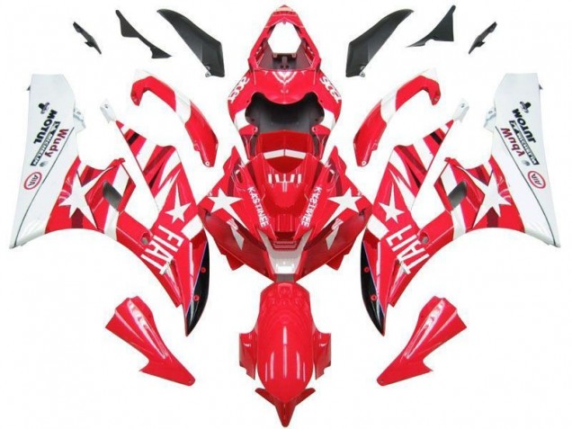 Discount 2006-2007 Red White Star Fiat Yamaha YZF R6 Motorbike Fairings Canada