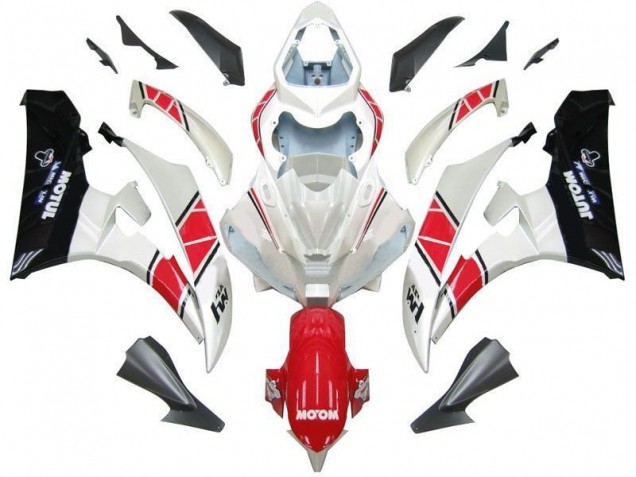 Discount 2006-2007 White Red Black Yamaha YZF R6 Bike Fairings Canada