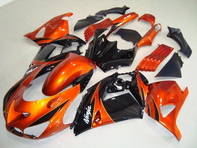 Discount 2006-2011 Orange Black Kawasaki ZX14R ZZR1400 Motorbike Fairings Canada