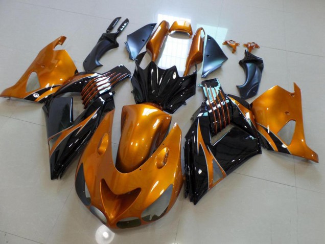 Discount 2006-2011 Brown and Black No Sticker Kawasaki ZX14R ZZR1400 Motorcycle Fairing Kits Canada