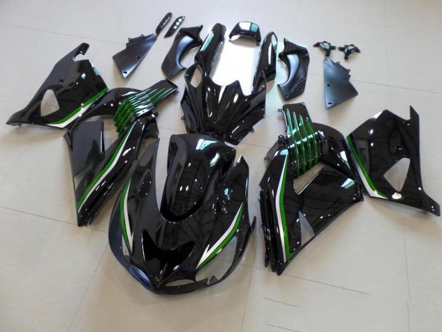 Discount 2006-2011 Glossy Black with Green Line Kawasaki ZX14R ZZR1400 Motor Bike Fairings Canada