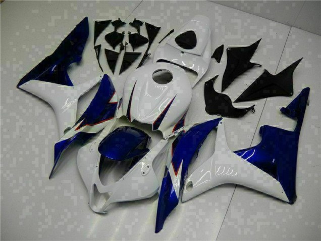 Discount 2007-2008 White Blue Honda CBR600RR Replacement Motorcycle Fairings Canada